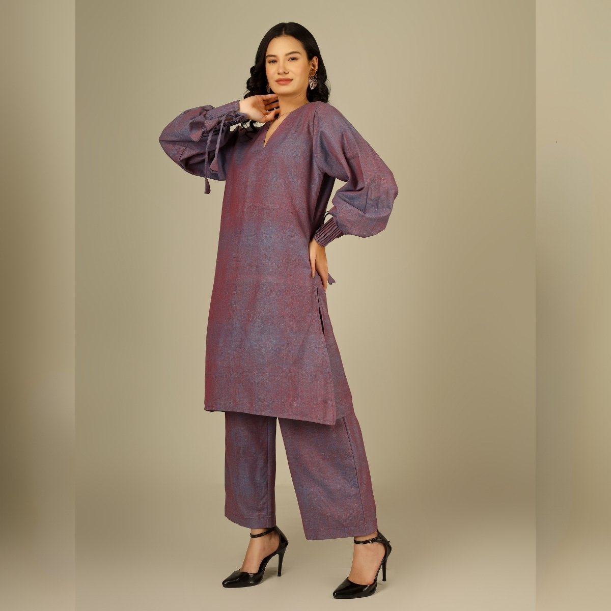 Pintex kurta set